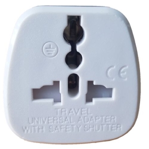 Fused US & EU-socket to UK-plug Multi Travel Adapter