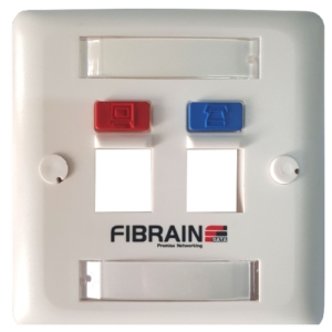 XB-50FPF-0202 - FIBRAIN Network faceplate 2 Port