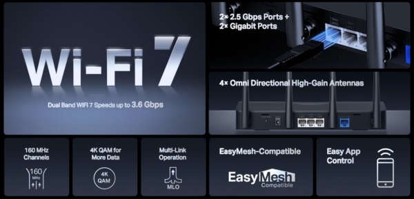 MR27BE - BE3600 Dual Band Wi-Fi 7 Router