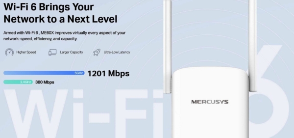 ME60X - Mercusys AX1500 Wi-Fi 6 Range Extender