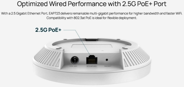 TP-LINK EAP723 - Dual Band 11be 3600Mbps Wi-Fi7 Ceiling
