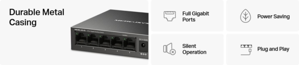 MS105GS - 5 port Gigabit Ethernet Switch