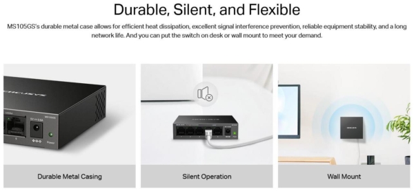 MS105GS - 5 port Gigabit Ethernet Switch