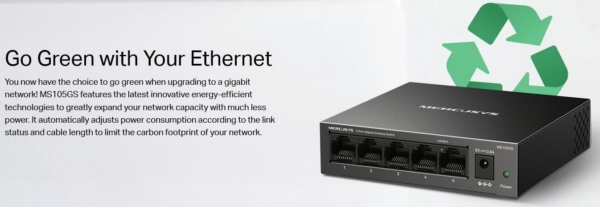 MS105GS - 5 port Gigabit Ethernet Switch
