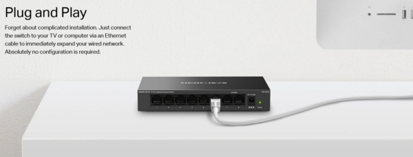 MS108GS - 8 port Gigabit Ethernet Switch